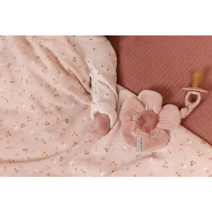 Otulacze Bio Bawełna - Pure Pink Blush / Little Pink Flowers 70x70cm 2szt | Little Dutch